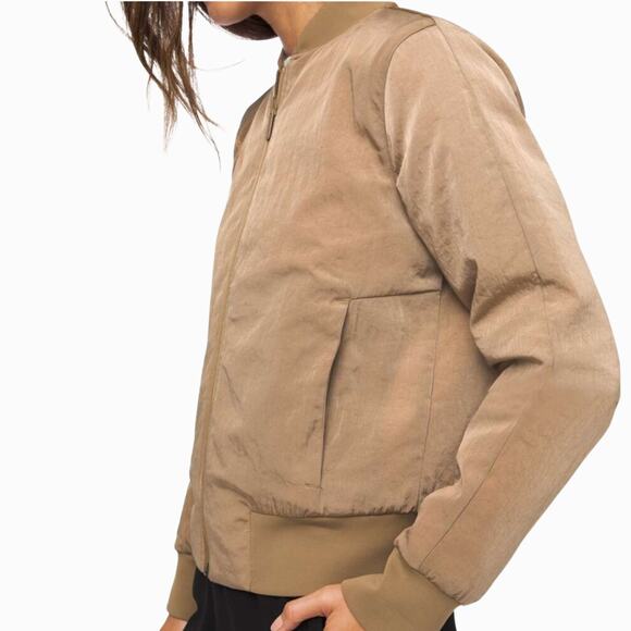 Lululemon 12 Non-Stop Bomber Jacket | Reversible Tan, Champagne Bronze, Sold Out - Picture 8 of 10